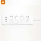 Оригинальный Xiaomi Mijia 2A Быстрая зарядка 3 USB 4 порта розетка питания для умных гаджетов патч-панель Переключатель для розетки Mi Home