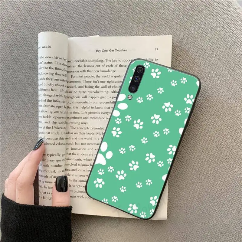 

Dog paw art design pattern Phone Case For Samsung galaxy S 9 10 20 A 10 21 30 31 40 50 51 71 s note 20 j 4 2018 plus