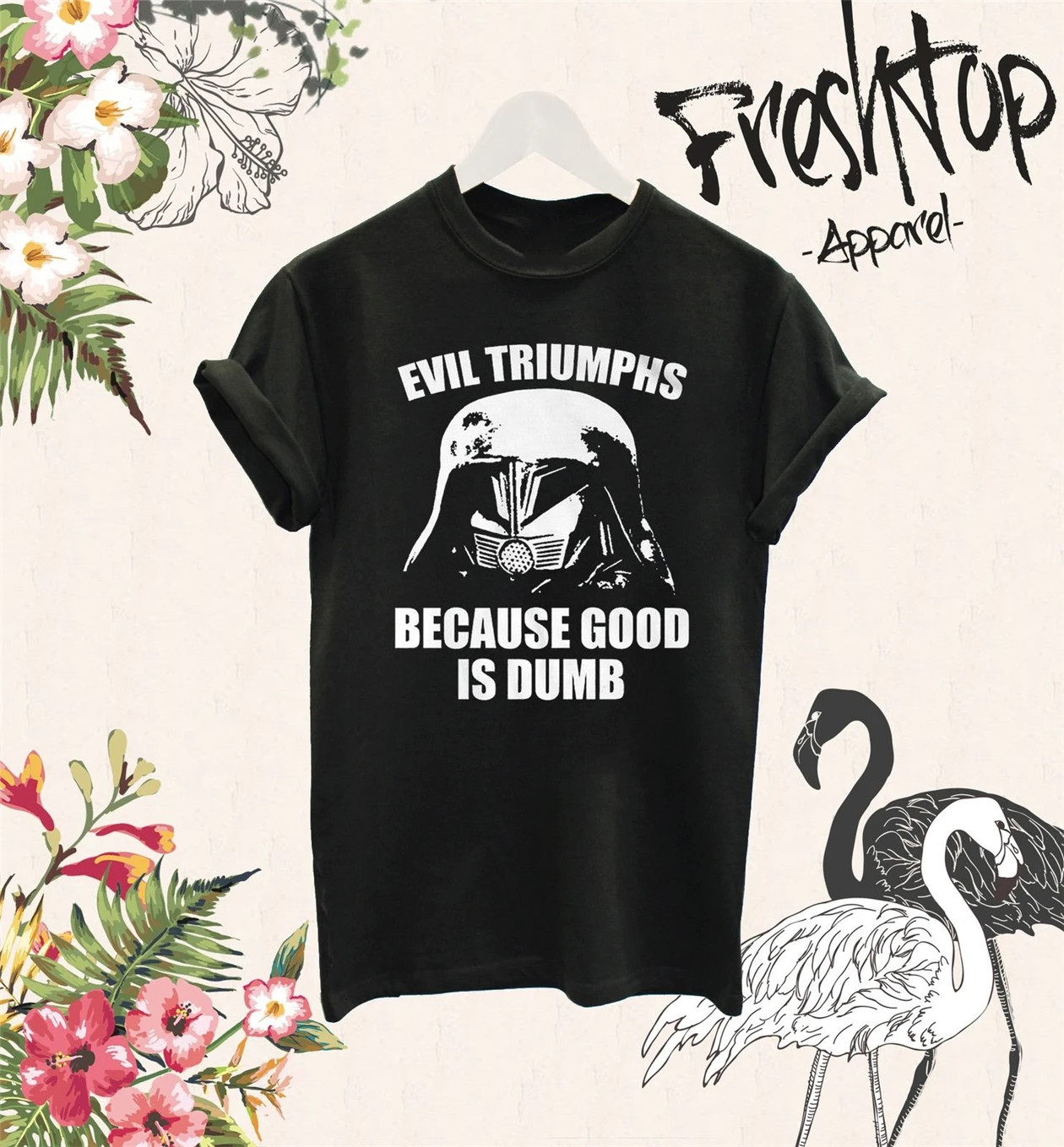 Футболка с круглым вырезом Evil Triumphs потому что Good is Dumb|Мужские футболки| |