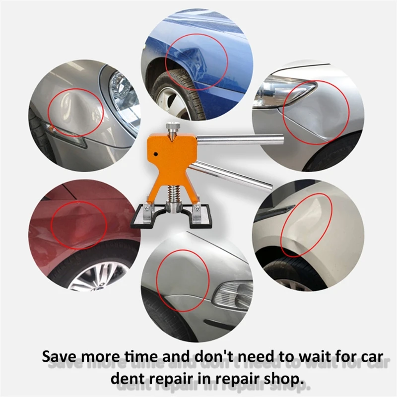 

Paintless Dent Repair Puller Kit for Car Auto Body Damage Remover with 24pc Tabs Y98C