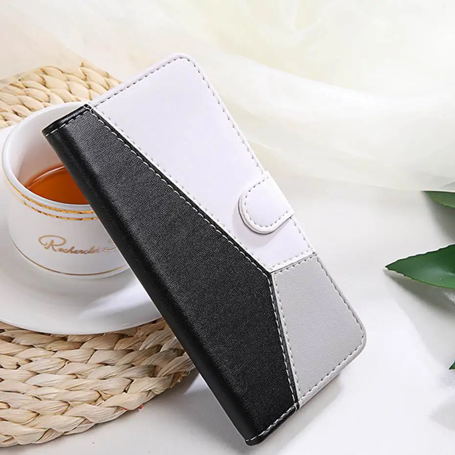 Mixed Colors Leather Flip Case For Moto G7 Plus Power Wallet Capa Motorola E5 Play Go Phone Coque | Мобильные телефоны и