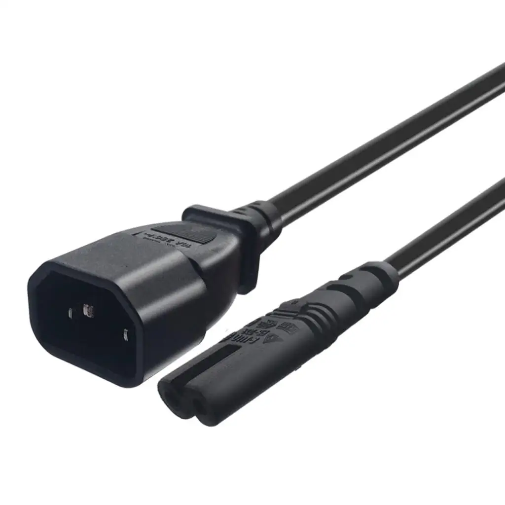

0.8 Feet IEC 320 C14 To C7 Figure Eight F-M Computer AC Power Adapter