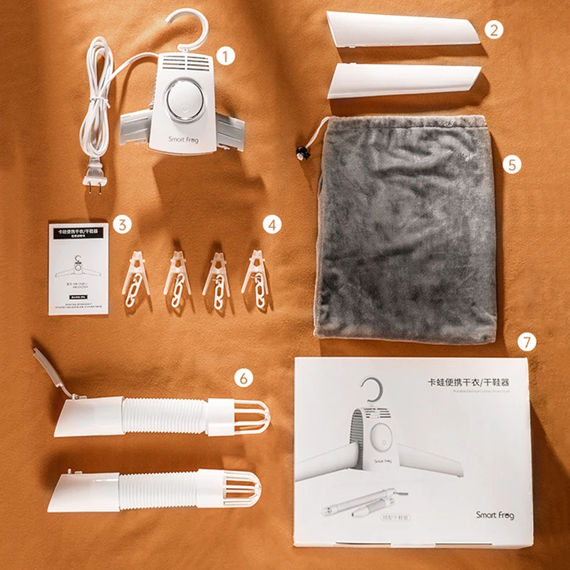 

Youpin Foldable Clothes Drying Rack Portable Shoes Hanger Outdoor Travel Folding Storage Sterilization Remove Mites Heater Dryer