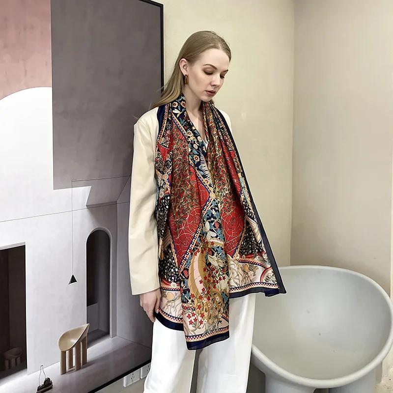 

Шарф 100% шелковые на ощупь, головной платок, женский шарф, женская одежда, хиджабы, шарф на солнечной батарее