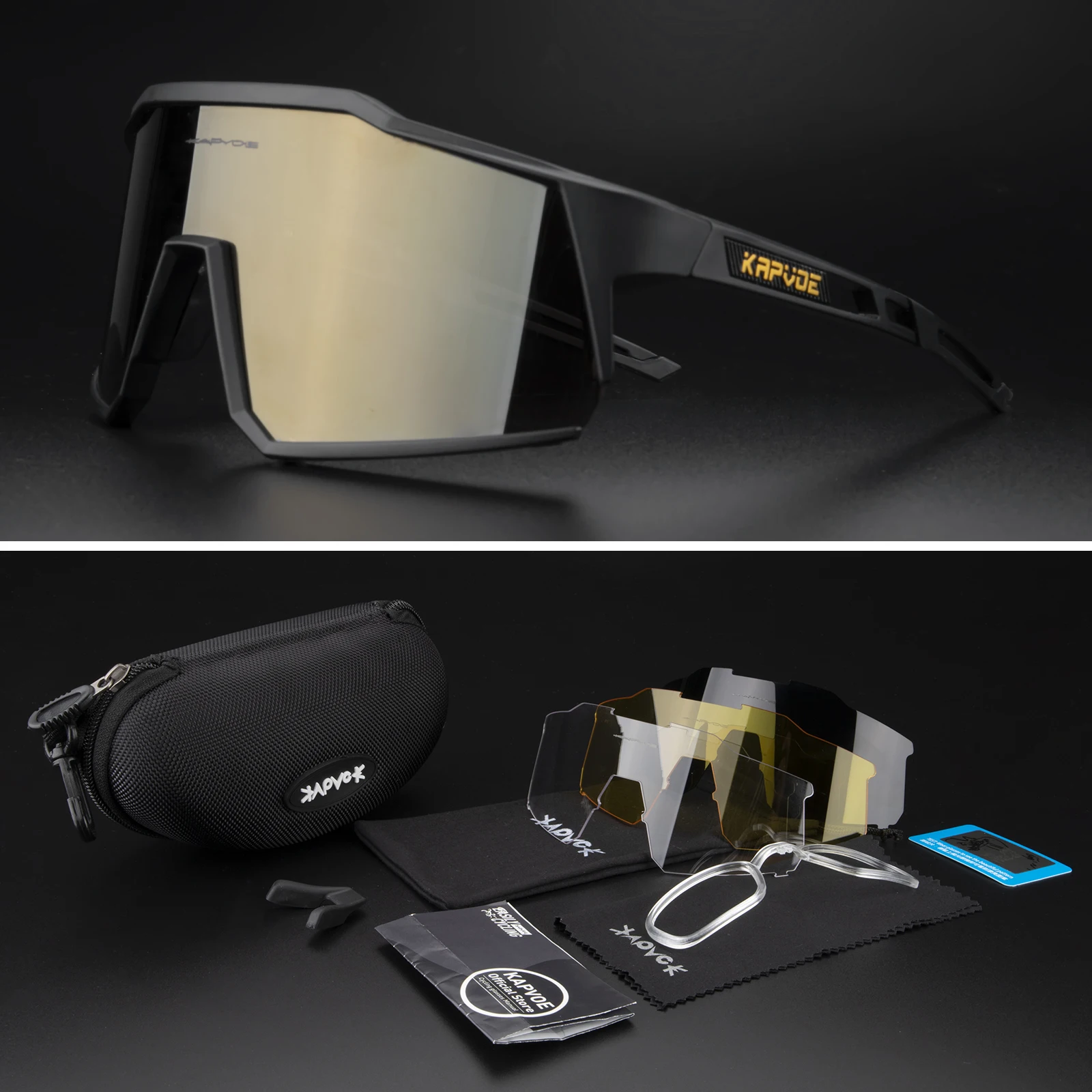 

kapvoe Cycling Sunglasses MTB Bicycle Bike Goggles Photochromic Sunglasses UV400 Polarized Women Man Cycling Glasses Eyewear