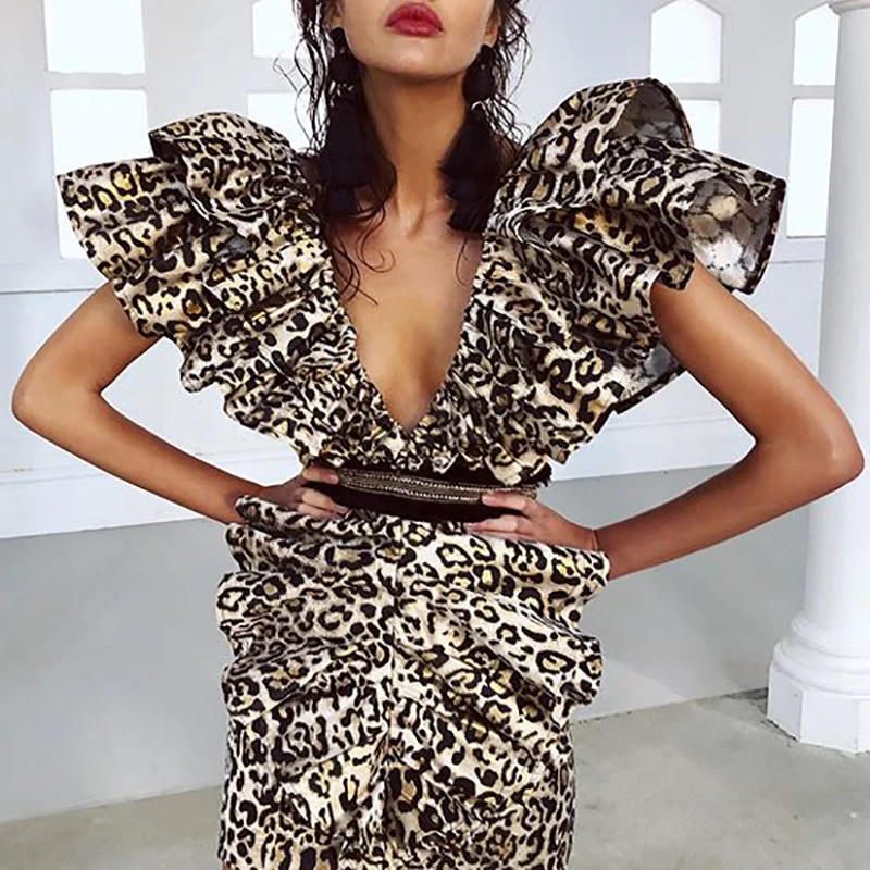 Женские вечерние платья Max Spri Клубное облегающее мини-платье с глубоким