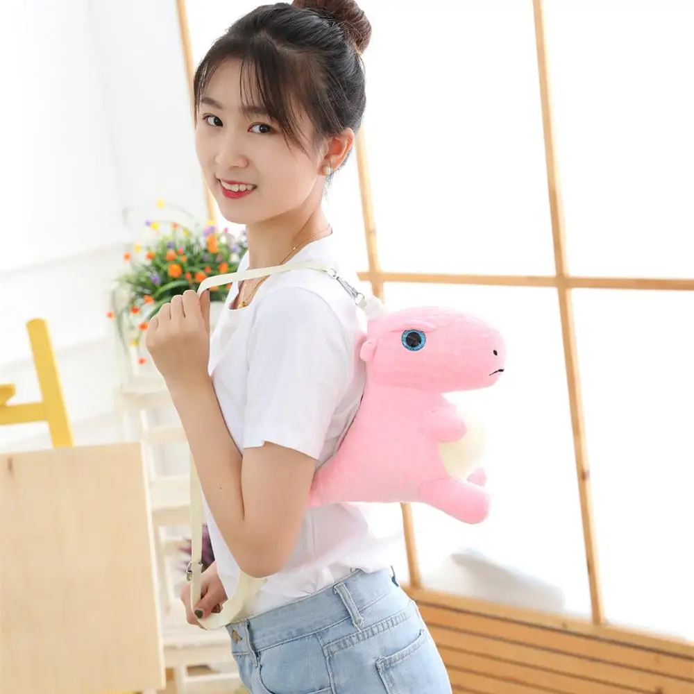 

25CM Lovely Cartoon Dinosaur Plush Backpack Stuffed Tyrannosaurus Plush Toys Bags Dolls for Kids Children Girls Birthday Gift