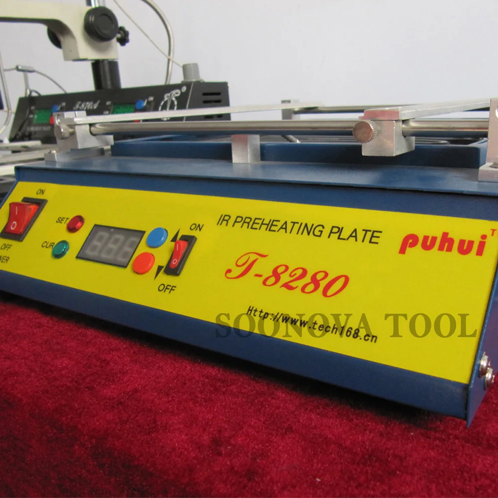 PUHUI T-8280 инфракрасный аппарат для предварительного подогрева PCB подогреватель 0-450 градусов Цельсия нагревательная платформа 220 В или 110 В