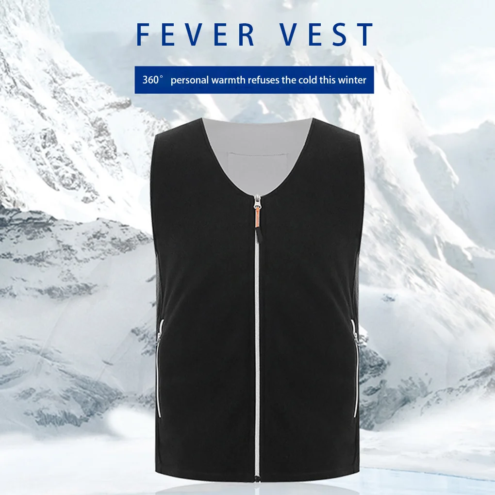 

Plush Heated Vest Electric Heated Waistcoat Winter Warming Gilet for Outdoor Activities
