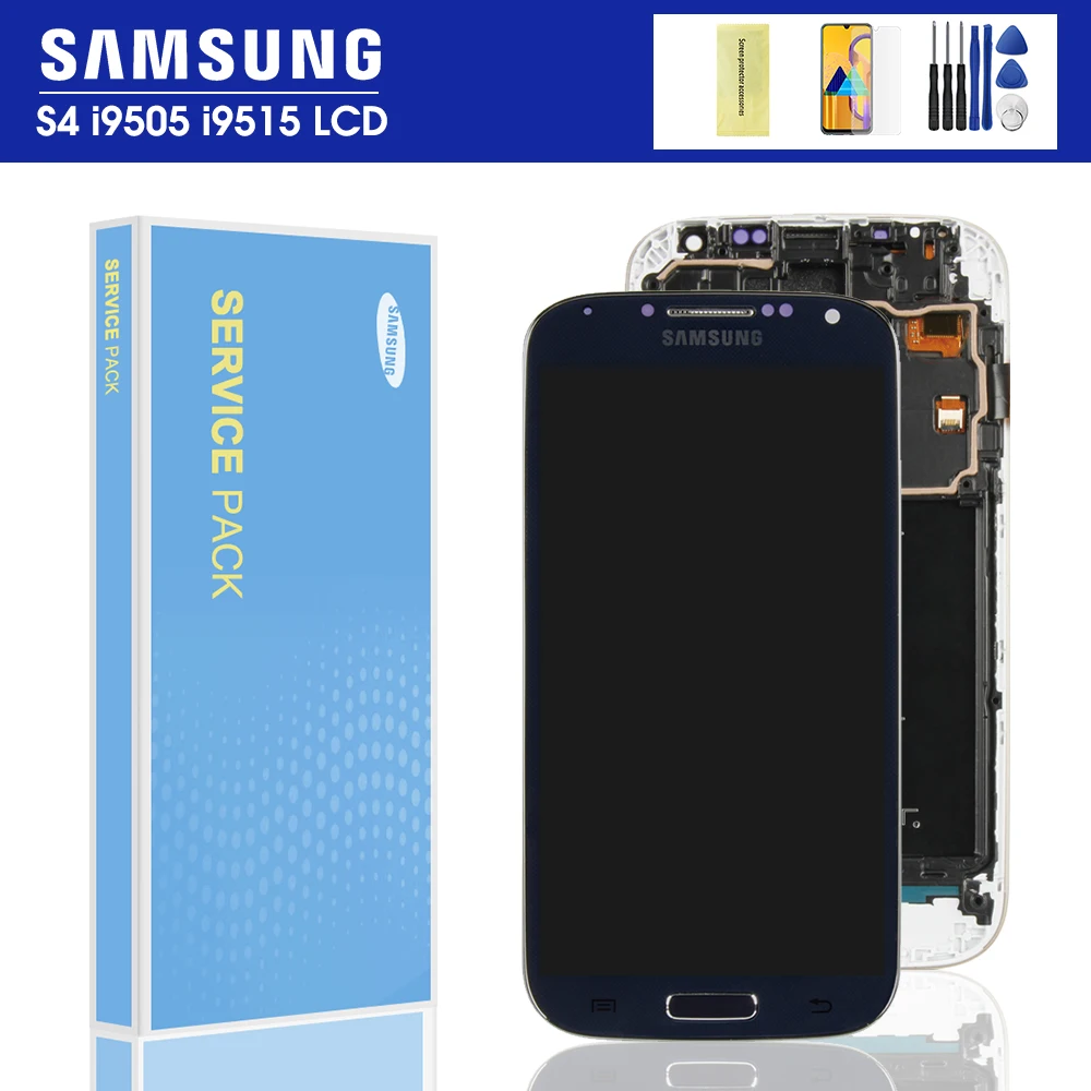 IPS LCD для Samsung Galaxy S4 lcd дигитайзер сенсорный экран GT i9505 i9500 i337 ЖК дисплей с рамкой в