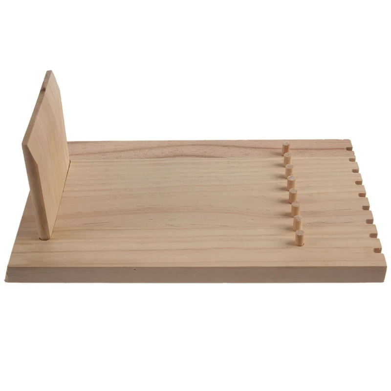

Unfinished Wood Jewelry Necklace Pendant Display Stand Holder Rack 9 Hooks for Necklace Pendant Chain Bracelet