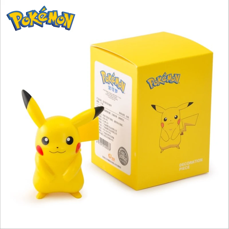 

Genuine Pokemon Starry Dream Series Pikachu Jirachi Eevee Komala Snorlax Bulbasaur Anime Figures With Plush Base Model Dolls Toy