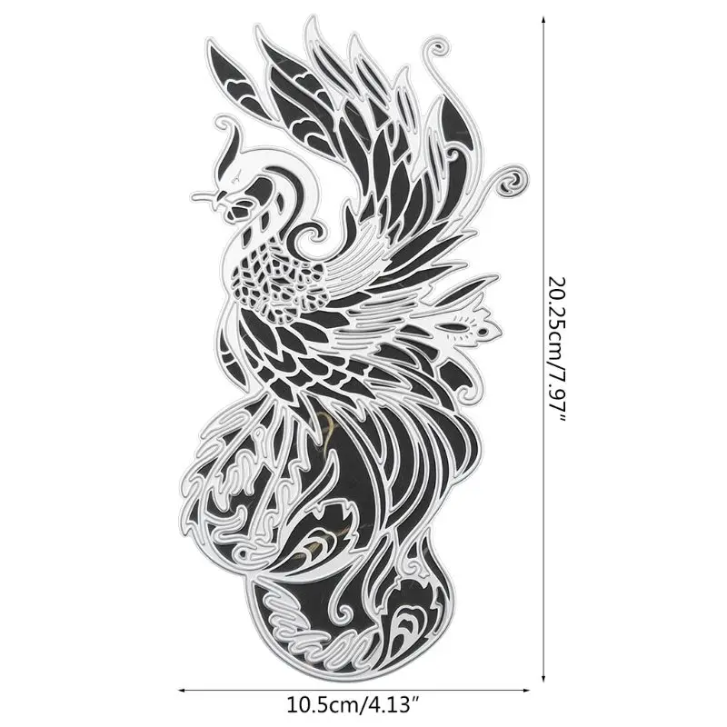 Металлические Вырубные штампы с красивым Фениксом искусственная кожа бумажная