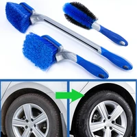 multifunctional car tyre cleaning brush long handle tire wheel washing brushes vehicle wheel surface rim hub cleaner scrub tool