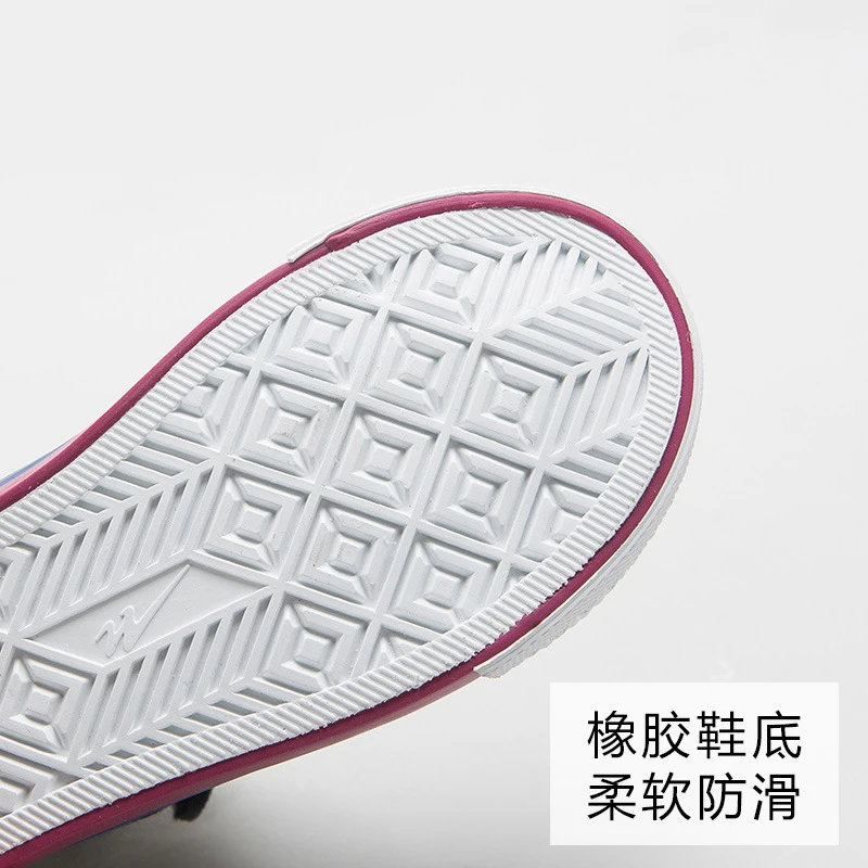 Весенняя парусиновая детская обувь с двойной звездой для мальчиков и девочек