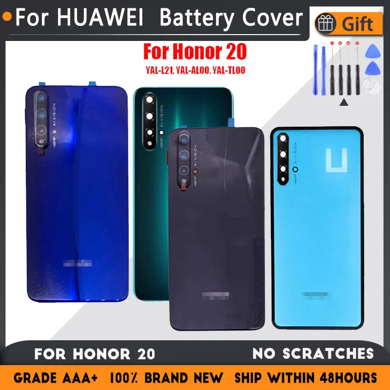 Задняя крышка батарейного отсека для HUAWEI Честь 20 YAL-L21 YAL-AL00 YAL-TL00 запчастей Honor