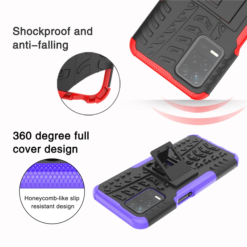 For OPPO Realme V13 Case Robot Silicone Shell Coque Rubber Hard Stand Protector Case For Realme V13 Cover For Realme V13 Case