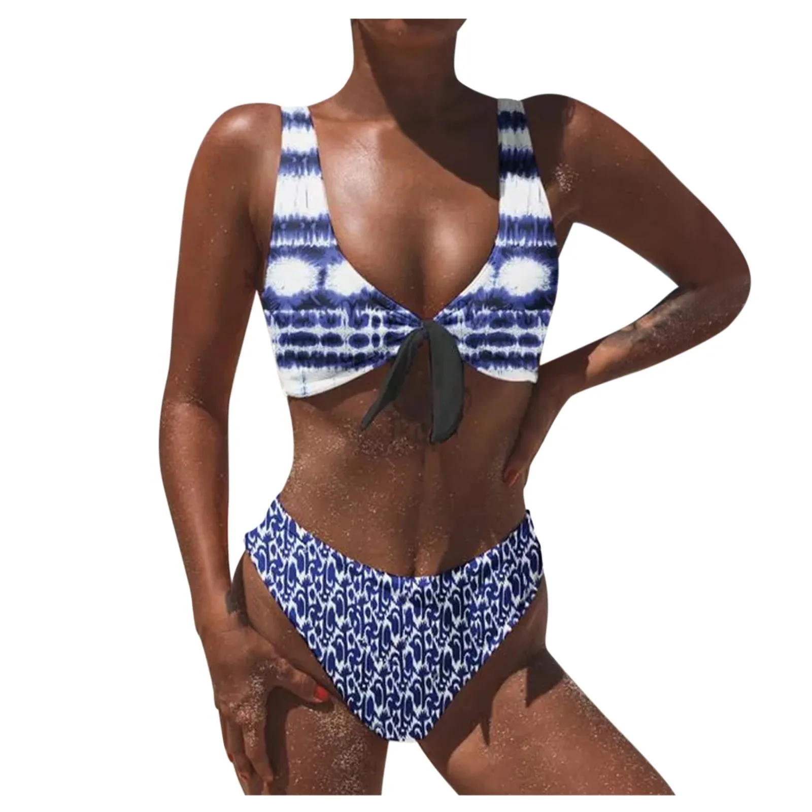 

2021 Leopard Swimsuit Women 2 Pieces Bandeau Bandage Bikini Set Push-up Brazilian Swimwear Beachwear Female Brazilian Bikini Set