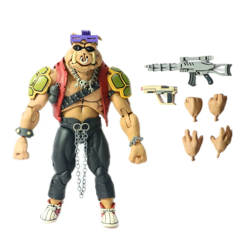 

Original NECA Bulk Cargo Classic Movie Teenage Mutant Ninja Turtles 19CM Pork noodles Bull head PVC Figure Model Toys Gift