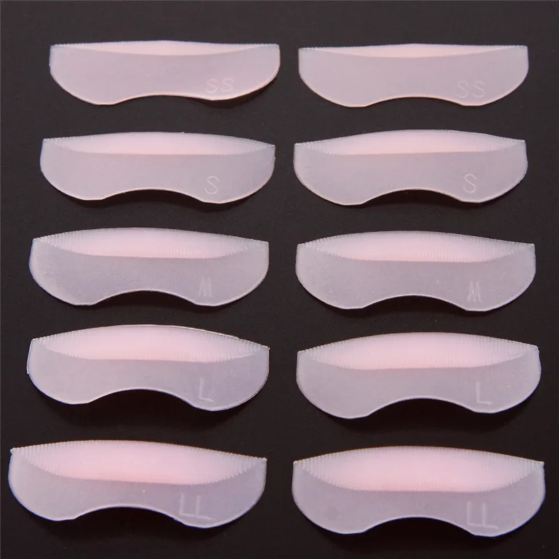 5 Pairs New Silicone durable eyelash permanent Perm Curler Curling Root Lifting False Fake Eyelash Shield Pad maquillaje patches - Цвет: 5 Pairs