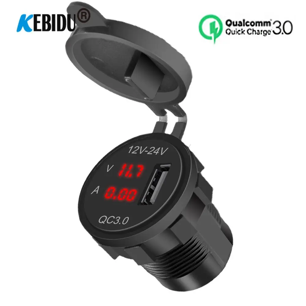 Автомобильное зарядное устройство QC 3 0 с USB-портом для телефонов адаптер питания