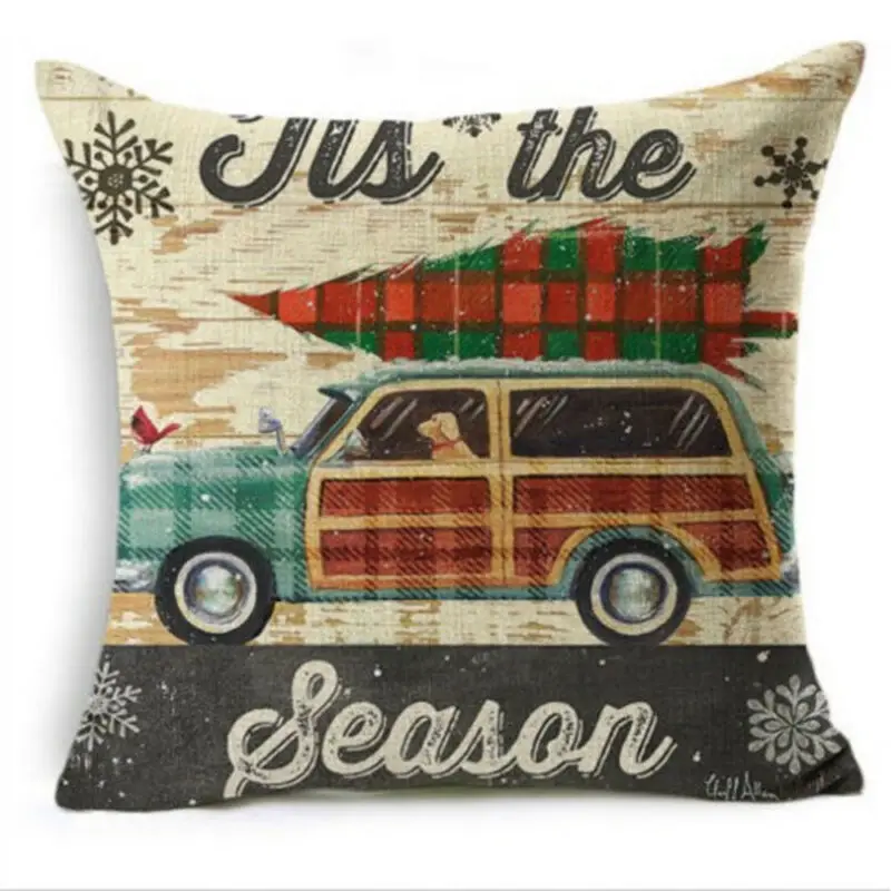18x18 дюймов Веселый Рождественский дизайн чехол для подушки Рождественская