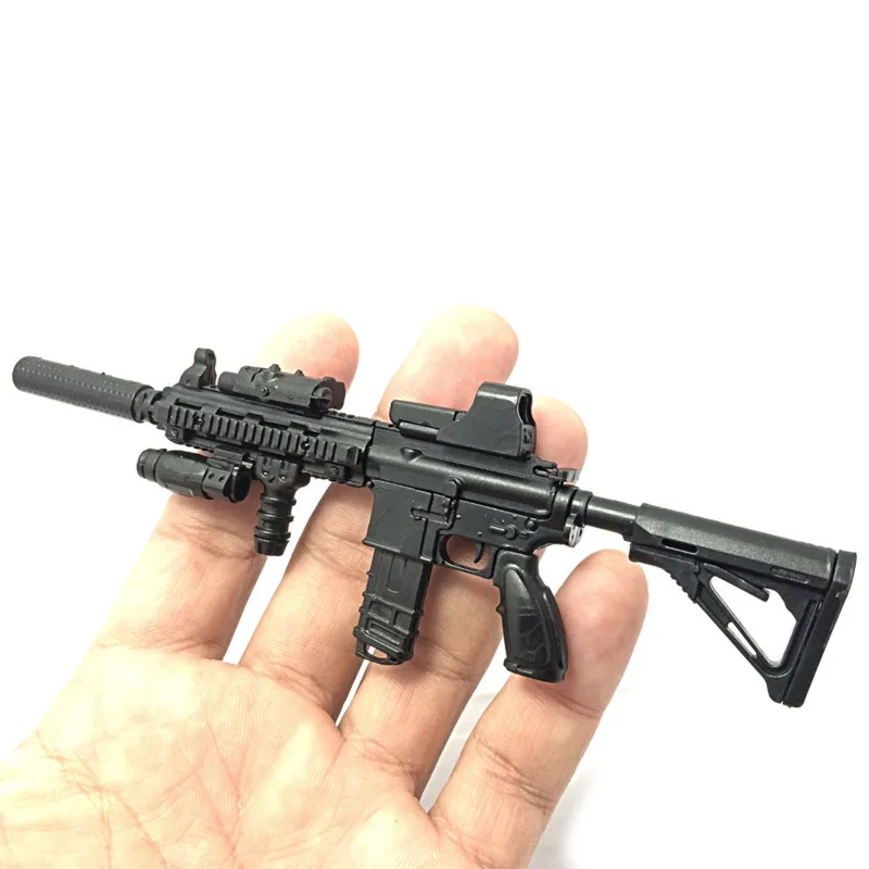 1/6 Scale Boy Assembly Gun Model Gatling M134 Barrett AK47 игрушки пазлы Строительные кирпичи оружие для