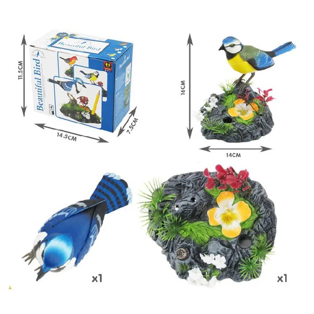 

Adorable Chirping & Dancing Bird Voice Activated Battery Powered Chirping Bird