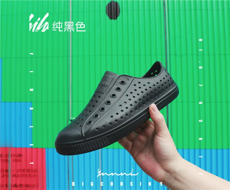

Wnc Native Porous Shoes Men's Baotou Sandals Wading Beach Perforated Shoes Summer Breathable Anti-slip Sneakers Zapatillas 36-45