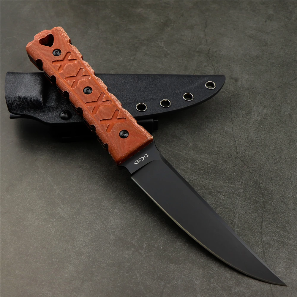 Открытый Кемпинг Охота Выживание маленький прямой нож DC53 сталь M2 стальное лезвие