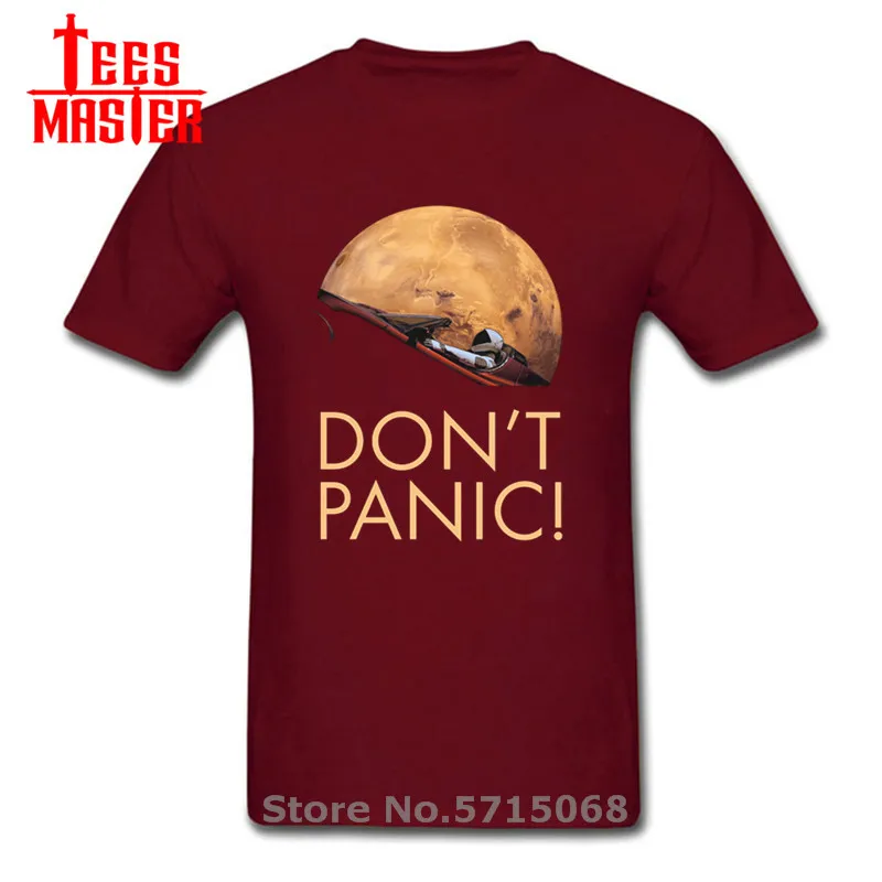 Новинка 2020 необычная Мужская футболка с эмблемой Марса SpaceX Starman не запаниковать