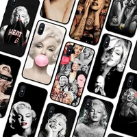 marilyn monroe with a cat phone case for redmi 9a 8a 7a 7a 7 6a 5a 5 plus 4x s2 go k20 k30 6 note 8 9 pro cover