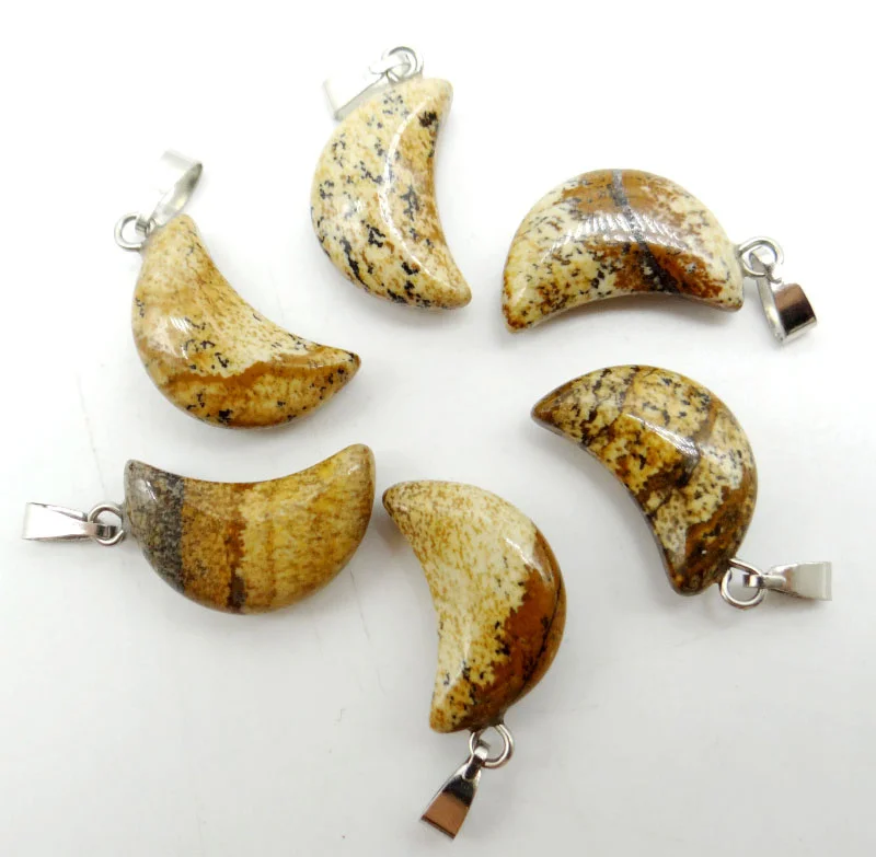 

Оптовая продажа 50 шт. высокого качества натуральный лунный камень фото jaspers Подвески для DIY Ожерелье Подвеска для ювелирных изделий Аксессу...