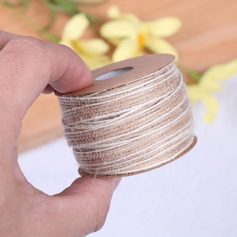 Творческий 10 м Natura рыбы шелковая Конопля лента с белыми полосками планки Винтаж