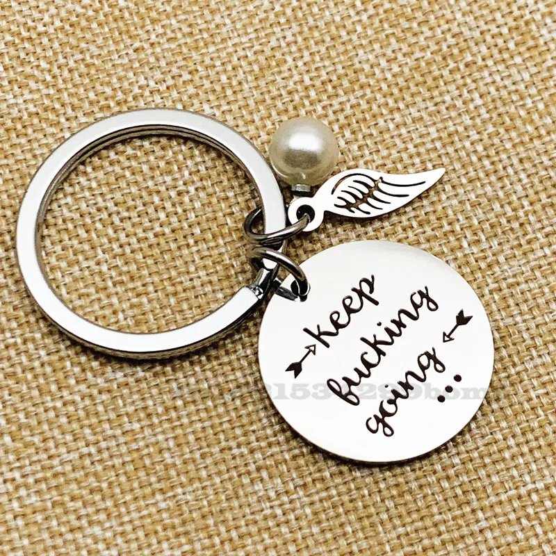 

God Grant Me The Serenity Creative Stainless Steel Lettering Keychain
