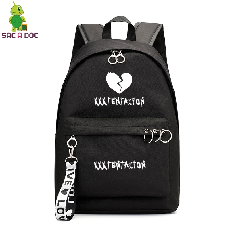 XXXTentacion рюкзак для колледжа Школьные Сумки sac dos рюкзак для ноутбука вместительные рюкзаки дорожная сумка на плечо для девочки подростка - Цвет: Армейский зеленый