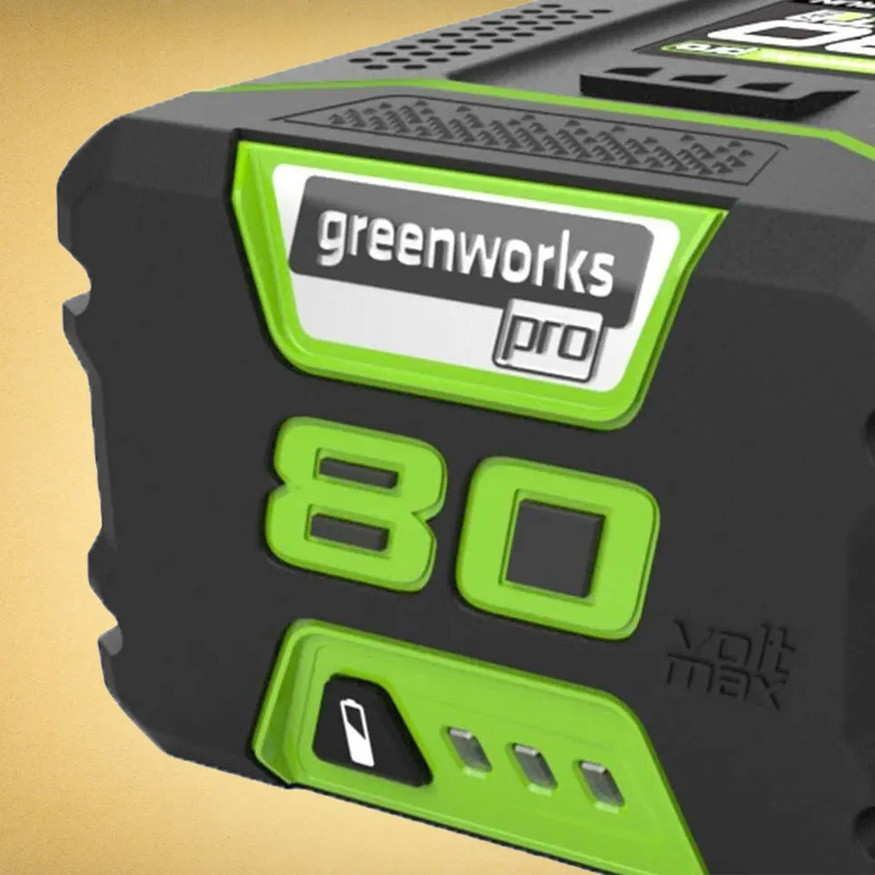 

New long-lasting Greenworks Pro 80V 4Ah lithium-ion battery GBA80400