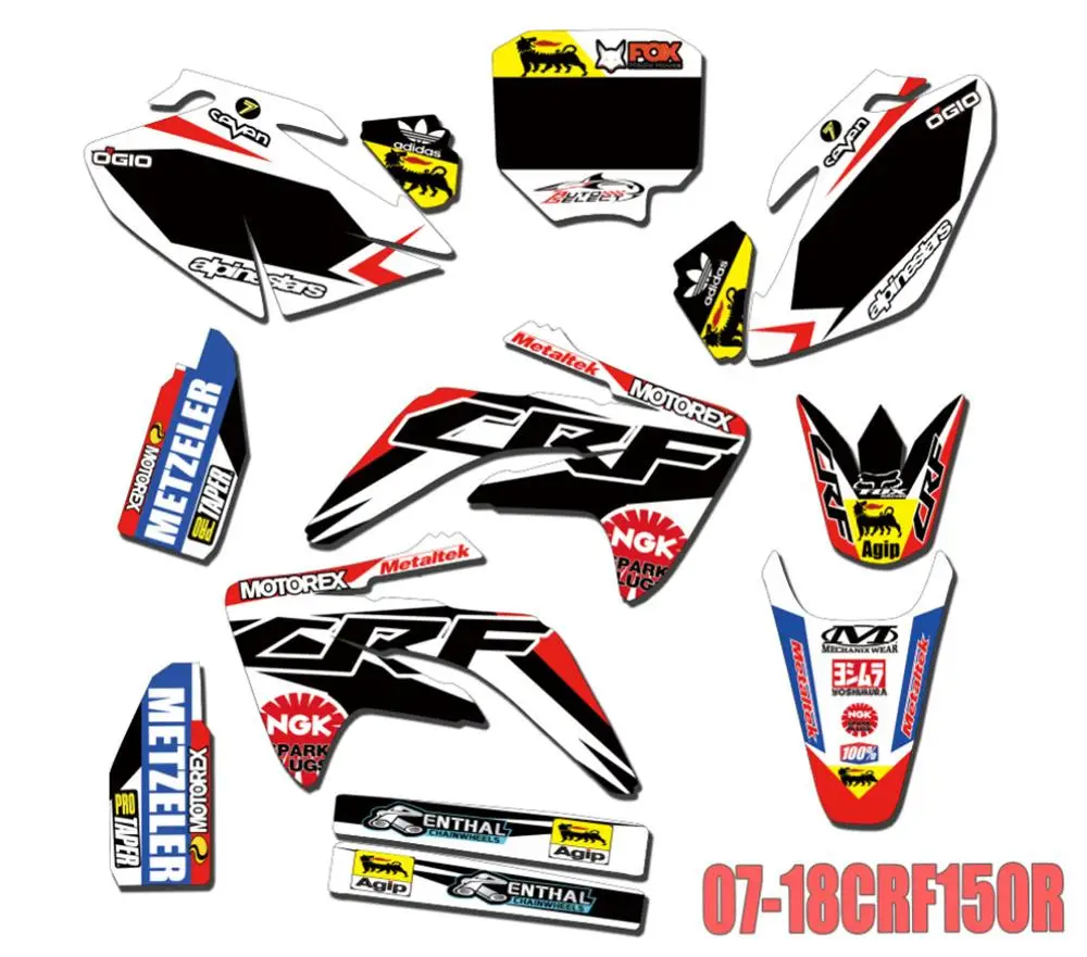 Набор наклеек для всей команды настраиваемый набор с номером графический фон