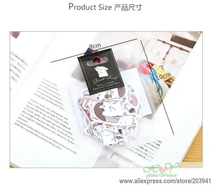 40 шт./лот милые полные кролики серии домашних животных бумажные наклейки альбом