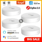 Смарт-датчик температуры и влажности TuyaSmartLife App ZigBee, работает с Zigbee Hub через Alexa Google Home, новая система умного дома