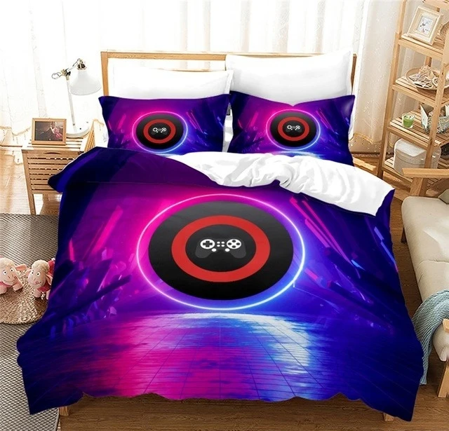 3d Playstation Постельное белье мальчиков Стёганое одеяло крышки красный пододеяльник