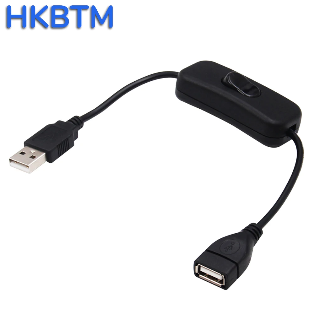 HKBTM 28 см USB-кабель с переключателем вкл/выкл кабель удлинитель для USB-лампы