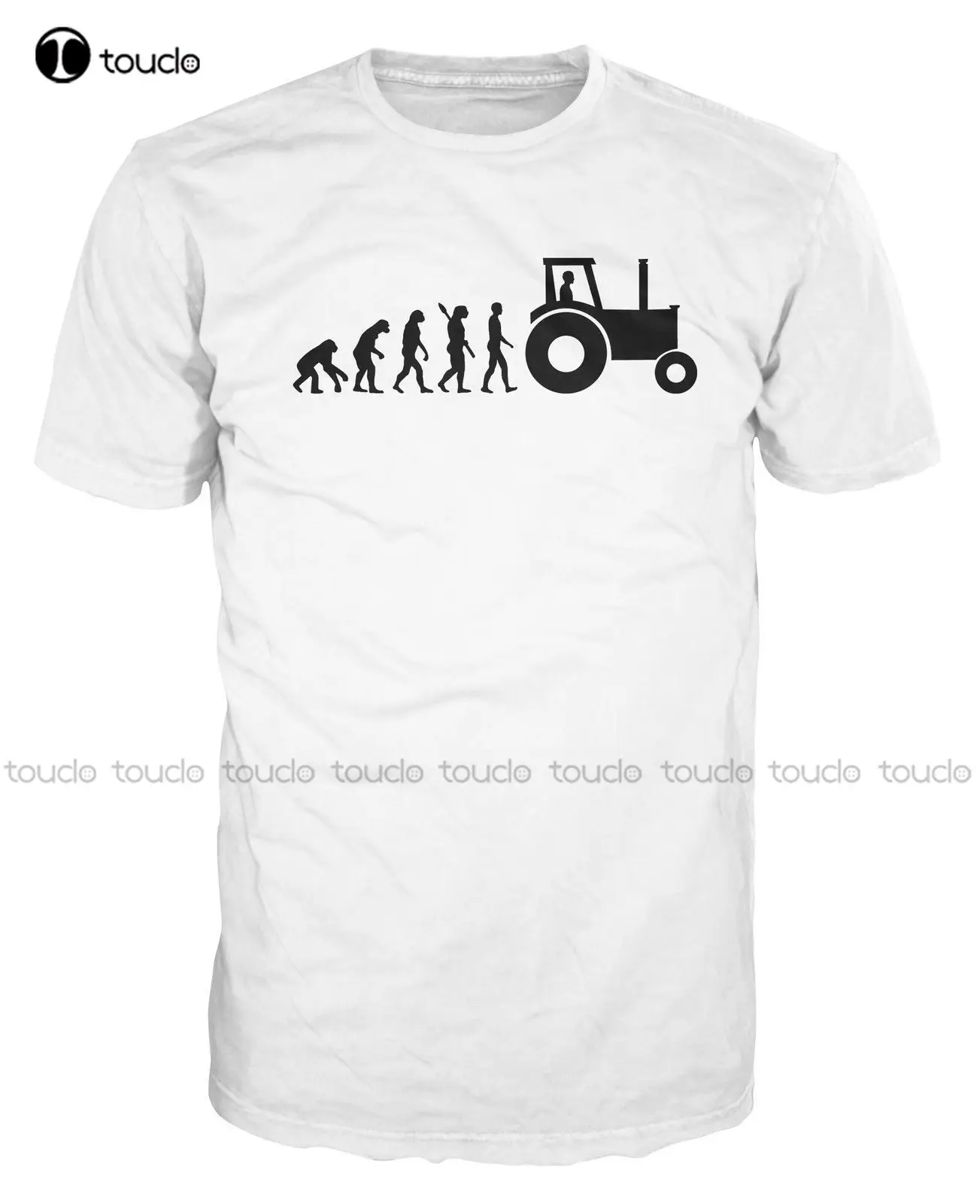 

Fashion Brand Clothing Men's Print T-Shirts Original Farmer Evolution Funny Agriculture Tractor Farm Farming American T Shirt