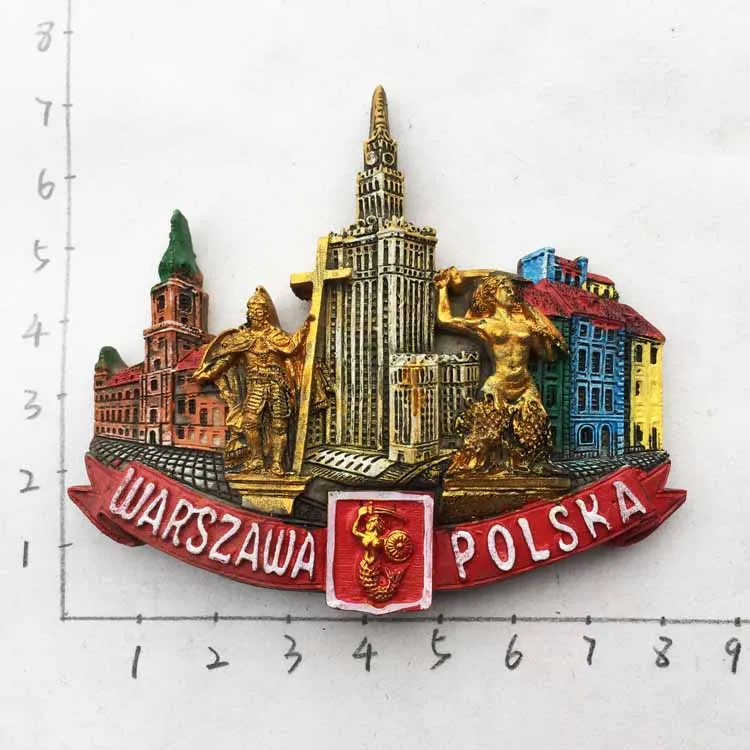 Магнит на холодильник сувенир Строительное искусство ремесла красный резон