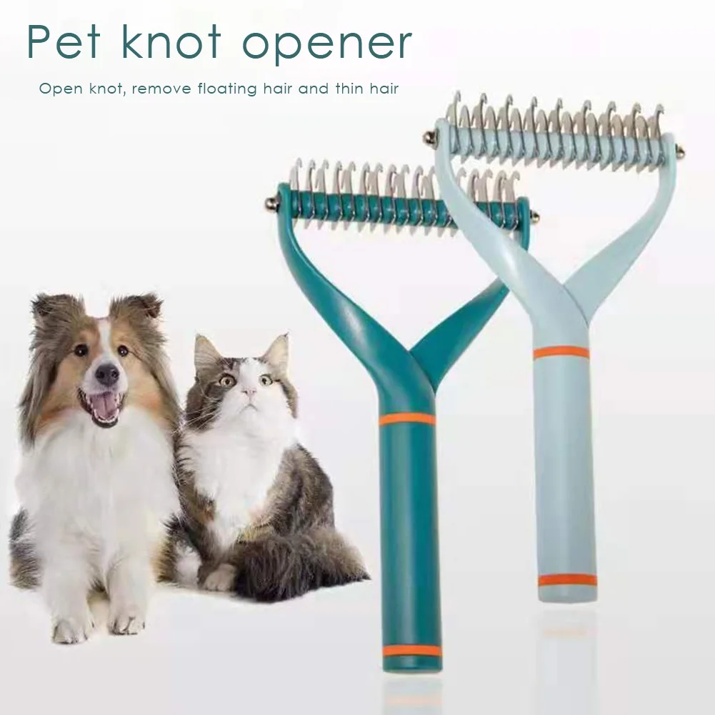 

Hair Removal Comb for Dogs Cat Pet Fur Knot Hair Deshedding Comb for Dog Pet Double Sided Hair Curly Comb Pet Grooming Supplies