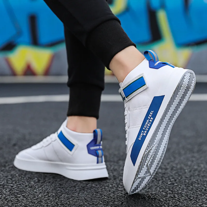 Осенние мужские ботинки маленькие белые туфли Мужская водонепроницаемая обувь