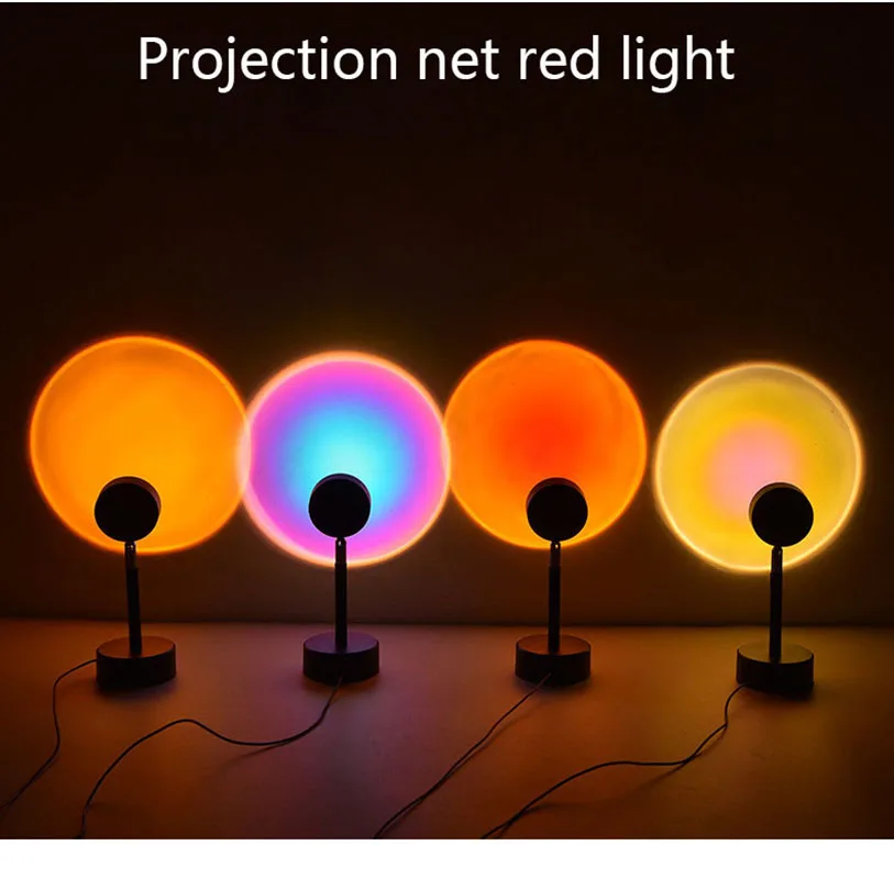 

Sun Never Setting Lamp Rainbow Projection Sunset Lamp Network Live Broadcast Background Projection Atmosphere Lamp Desk Lamp