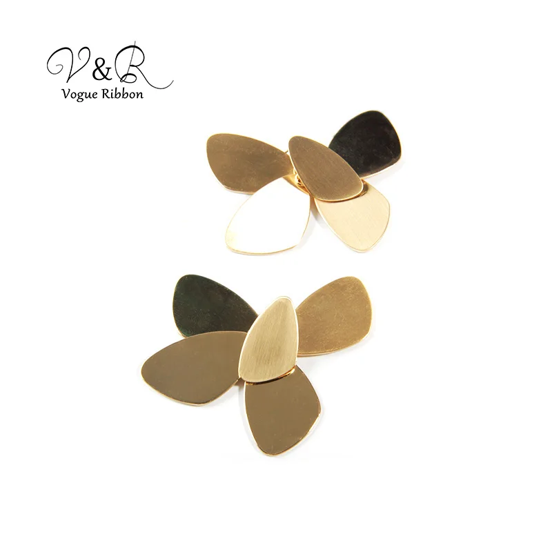 2019 Минималистичная простая модная подвеска золотой лист серьги капли Похожие с