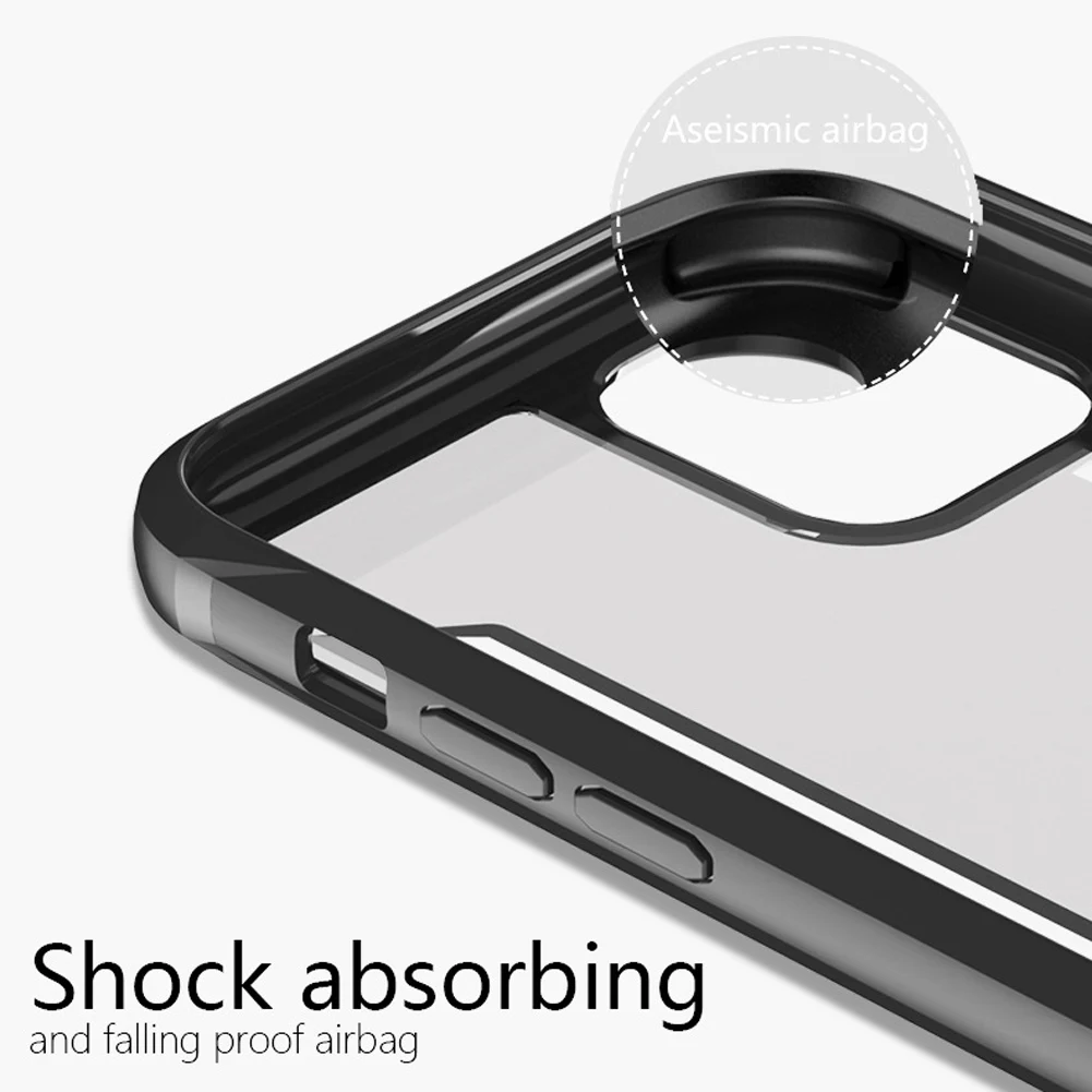 Гибридный прозрачный матовый панцири чехол для iPhone 11 Pro Max 2019 прочная воздушная