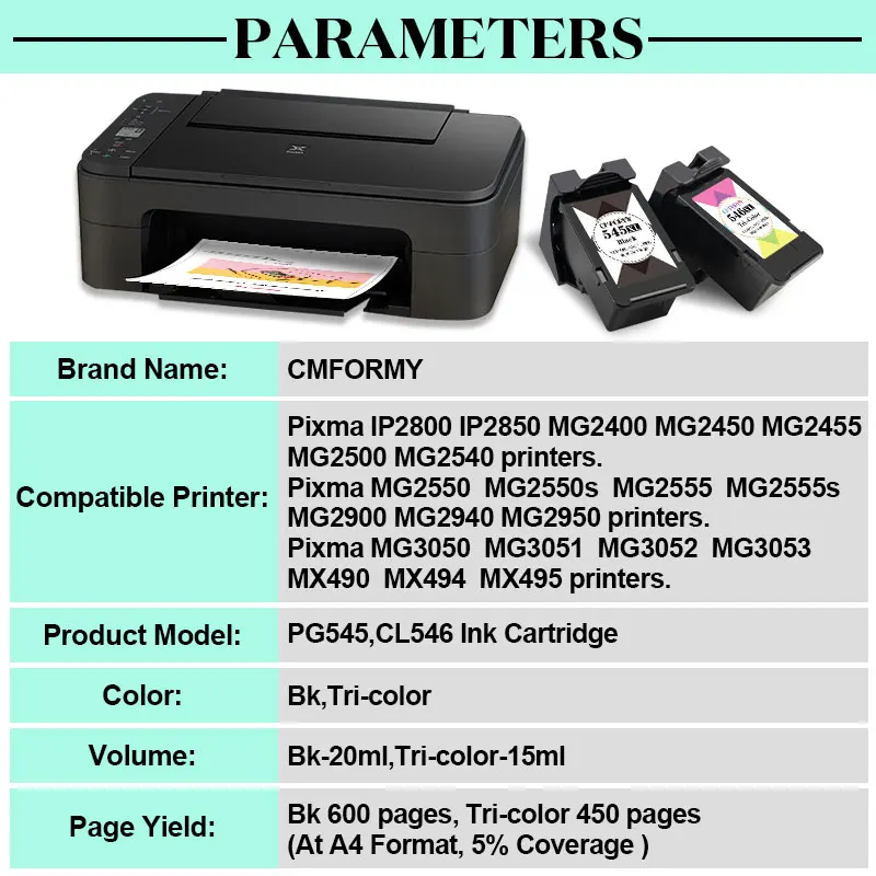 Картридж Royek PG545 XL CL 546 1-3 шт. черный для принтера Canon MG2500 MG2550 MG2450 MG 2550 2450 Pixma PG 545 ip545 |